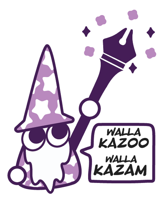 Silly Wizard Character Sticker design
